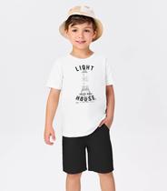 Conjunto Menina Camiseta Com Bermuda Trick Nick Branco Conjunto Menina Camiseta Com Bermuda Trick Nick Branco