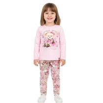 Conjunto Menina Cinti Blusa Cotton e Legging Térmica Ursinha Tamanho:2