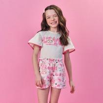 Conjunto Menina Cinti Blusa Cotton Shorts Moletinho Conjunto Menina Cinti Blusa Cotton Shorts Moletinho