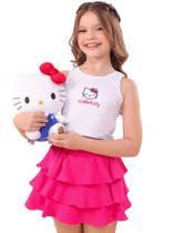 Conjunto Menina Com Cropped e Saia Frufru Hello Kitty 490*