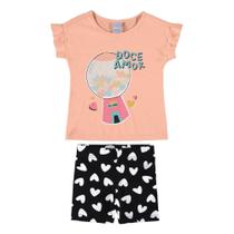 Conjunto Menina Em Meia Malha Malwee Kids