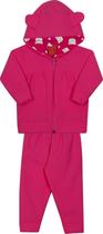 Conjunto Menina em Plush Hrradinhos M Rosa Pink