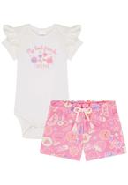 Conjunto Menina Estampado Body Kukiê Conjunto Menina Estampado Body Kukiê