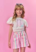 Conjunto menina Estampado Shorts Cinti Conjunto menina Estampado Shorts Cinti