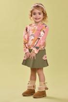 Conjunto Menina Estampas Animais C/Folhas Elian