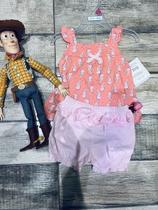 Conjunto Menina Importado Original Cavalo Marinho com Short - 2 Pçs Conjunto Menina Importado Original Cavalo Marinho com Short - 2 Pçs