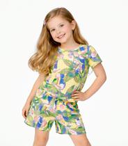 Conjunto Menina Infantil Blusa E Short Select Amarelo Conjunto Menina Infantil Blusa E Short Select Amarelo