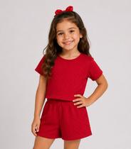 Conjunto Menina Infantil Blusa e Short Select Vermelho Conjunto Menina Infantil Blusa e Short Select Vermelho