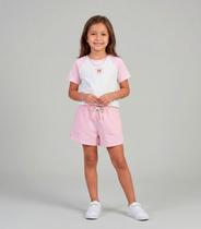 Conjunto Menina Infantil Blusa Shorts Trick Nick Rosa