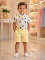 Conjunto Menina Infantil Luxo Temático Looney Tunes Baby + Bermuda