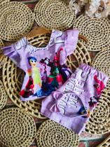 Conjunto Menina Infantil Malu Temático Divertidamente Lilas