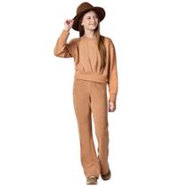 Conjunto Menina Juvenil Hits Blusa Cropped e Calça em Malha Vellutato Tamanho:12