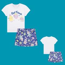Conjunto Menina Kukiê Blusa Algodão e Short Saia Molecotton Tamanho:3Cor:Igual da foto Conjunto Menina Kukiê Blusa Algodão e Short Saia Molecotton Tamanho:3Cor:Igual da foto