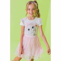 Conjunto Menina Kukiê Blusa Cotton e Saia em Plissado e Paetê - Kukie Conjunto Menina Kukiê Blusa Cotton e Saia em Plissado e Paetê - Kukie