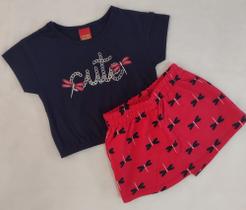 Conjunto Menina Kyly Blusa Cropped e Short Saia Kyly Conjunto Menina Kyly Blusa Cropped e Short Saia Kyly