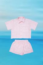 Conjunto menina luxo camisa cropped short moda blogueirinha