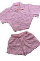 Conjunto menina luxo cropped e short moda blogueirinha Conjunto menina luxo cropped e short moda blogueirinha