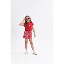Conjunto Menina Manga Curta Alakazoo Ref. 19360 Cor:VermelhoTamanho:6
