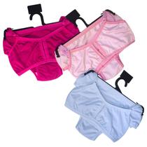 Conjunto Menina Moça Kit De 3 Calcinha E Sutiã Juvenil Sem Bojo Conjunto Menina Moça Kit De 3 Calcinha E Sutiã Juvenil Sem Bojo