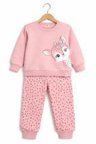 Conjunto menina moletom Kely kety bichinhos da natureza rosa