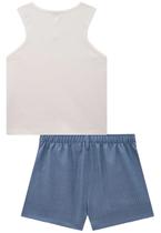 Conjunto Menina Regata Azul Juvenil Vic Vicky