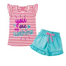 Conjunto Menina Roupa Infantil Juvenil Verão Short Feminino