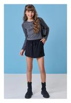 Conjunto Menina Saia Preto Vic&Vicky
