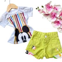 Conjunto Menina Short Jeans Bloguerinhas