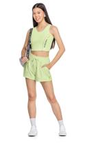 Conjunto Menina Verão Verde Neon Tamanho 12