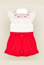 Conjunto Menina Vermelho Festa Petit Cherie