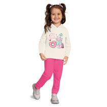 Conjunto Meninas Moletom Blusão Capuz Gelo Sweets e Calça Rosa Kyly Conjunto Meninas Moletom Blusão Capuz Gelo Sweets e Calça Rosa Kyly