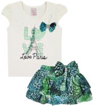 CONJUNTO MENINAS PARA FESTA C/ SHORT-SAIA Nº3 LINDO