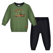 Conjunto Menino Alakazoo Casaco Moletom Felpado e Calça Moletom New Wave Tamanho:G Conjunto Menino Alakazoo Casaco Moletom Felpado e Calça Moletom New Wave Tamanho:G