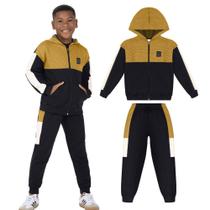 Conjunto Menino Alakazoo Jaqueta Moletom Ferrete e Calça Moletom Felpado Preto Tamanho:8 Conjunto Menino Alakazoo Jaqueta Moletom Ferrete e Calça Moletom Felpado Preto Tamanho:8