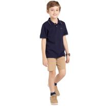 Conjunto Menino Alakazoo Polo em Cotton e Bermuda em Sarja c