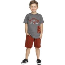 Conjunto Menino Angerô Camiseta em Algodão e Bermuda em Moletinho - ANGERO Conjunto Menino Angerô Camiseta em Algodão e Bermuda em Moletinho - ANGERO