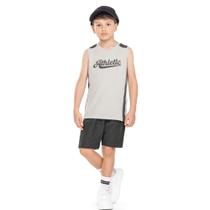 Conjunto Menino Angerô Regata Algodão e Bermuda Moletinho Ci Tamanho:10Cor:Igual da foto