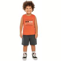 Conjunto Menino Angerô Regata Algodão e Bermuda Moletinho Tr Conjunto Menino Angerô Regata Algodão e Bermuda Moletinho Tr