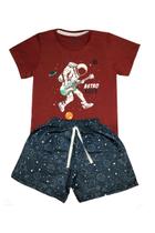 Conjunto Menino Astro Rock Vermelho Ser Menor
