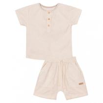 Conjunto Menino Bata e Bermuda Conjunto Menino Bata e Bermuda