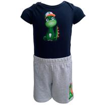 Conjunto Menino Bebê Body e Bermuda Dino Kyly