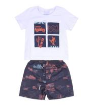 Conjunto Menino Bebê Verão Camiseta e Bermuda Tactel Calor Confortável Infantil - MalweeKids Conjunto Menino Bebê Verão Camiseta e Bermuda Tactel Calor Confortável Infantil - MalweeKids