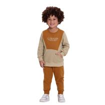 Conjunto Menino Blusa em Moletom e Calça Moletom New Wave laranja adventure - Alakazoo Conjunto Menino Blusa em Moletom e Calça Moletom New Wave laranja adventure - Alakazoo