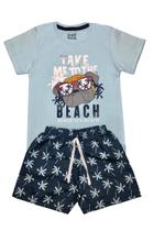 Conjunto Menino Bulldog Azul Claro Ser Menor