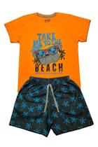 Conjunto Menino Bulldog Laranja Ser Menor