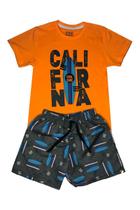 Conjunto Menino California Laranja Ser Menor