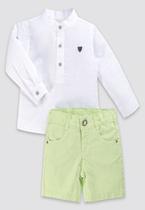 Conjunto Menino Camisa Bermuda Anjos Baby Conjunto Menino Camisa Bermuda Anjos Baby