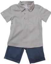 Conjunto Menino Camisa + Bermuda Sarja Verão Paraiso 15628 Conjunto Menino Camisa + Bermuda Sarja Verão Paraiso 15628