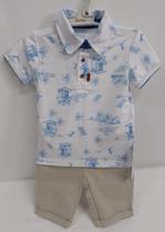 Conjunto Menino Camisa + Bermuda Sarja Verão Paraiso 17087 Conjunto Menino Camisa + Bermuda Sarja Verão Paraiso 17087