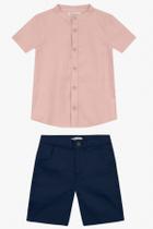 Conjunto Menino Camisa Bermuda Tricoline Sarja Trick Nick